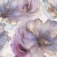 Renata Floral Heavyweight Vinyl Wallpaper Purple / Multi Muriva 811321