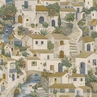 Italian Buildings Wallpaper Blue / Green Holden 14281