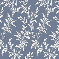 Laura Ashley Paxford Leaves Wallpaper Dark Seaspray 143326