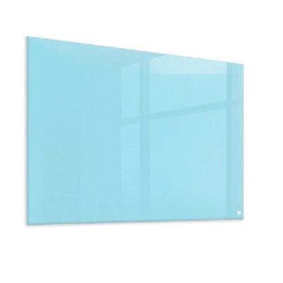 Casca Magnetic Glass Writing Board 900 x 600mm, Blue Pastel