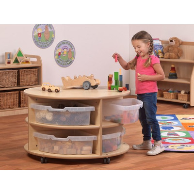 Double Tier Mobile Circular Storage Unit