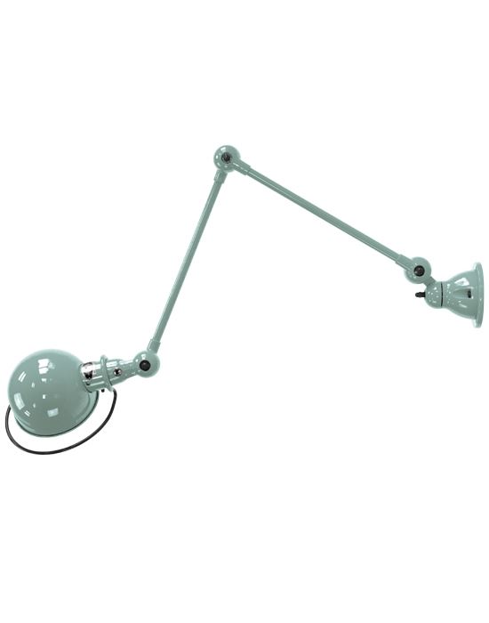 Jielde Loft Two Arm Wall Light Vespa Gloss Integral Switch On Wall Base