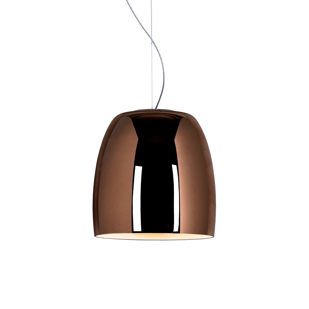 Prandina Glass Notte Pendant Copper S5 Led Dimmable Brown Designer Pendant Lighting