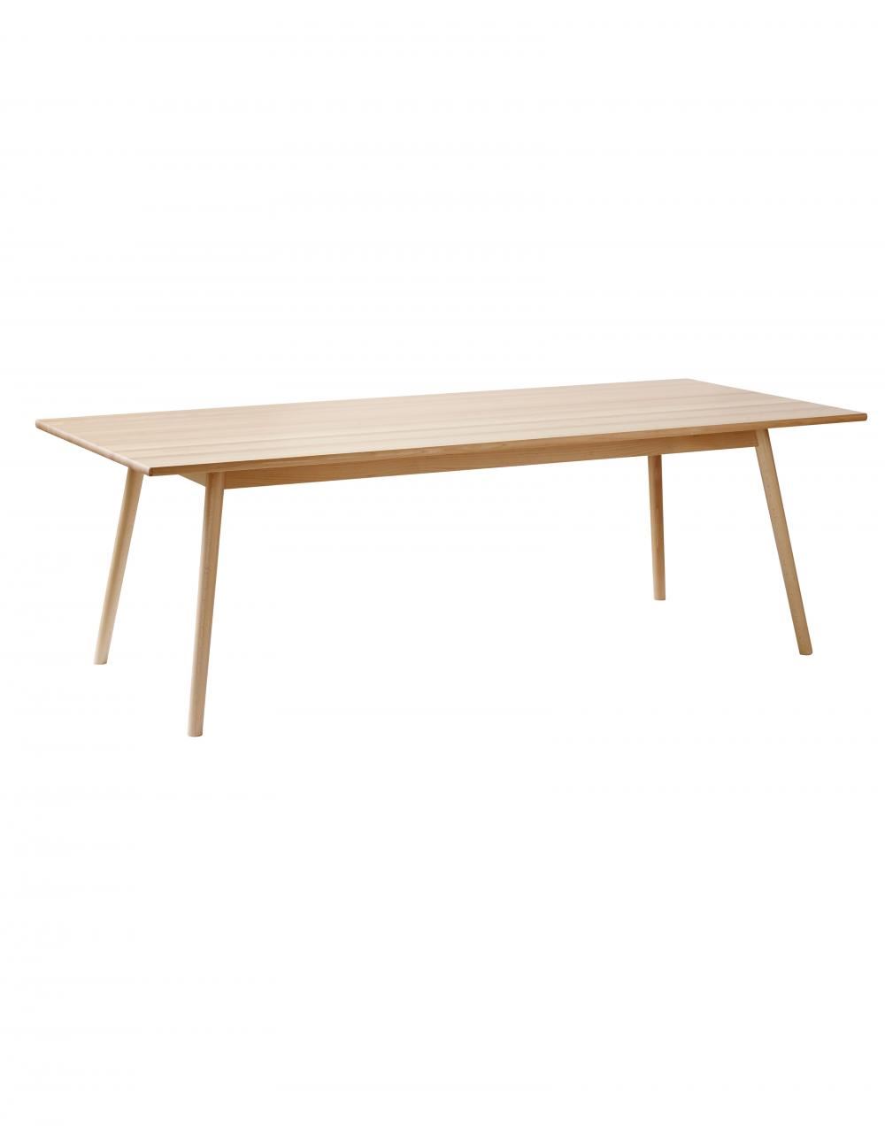 C35 Dining Table Large Beech Beech With Black Lino Top