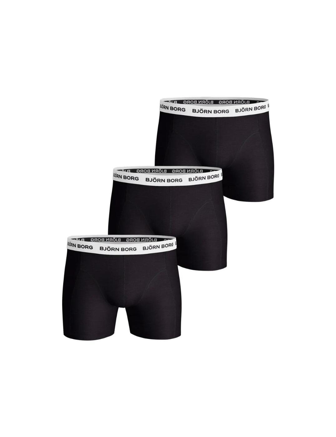 These classic boxers from Bjorn Borg are a new must-have making them the perfect everyday piece. It features a stylish design with a plain opaque short style with an elastic branded waistband. The boxer ensures all-day comfort with a soft fit and good quality materials. They also come in a handy pack of 3.  Classic boxers Pack of 3 Perfect for everyday Plain opaque design with branded elastic waistband All-day comfort Country of Origin:- China Composition:- 95% Cotton &pipe; 5% Elastane Listed in UK sizes  55427-98822-1281346 9999-1028- Men's Brief
