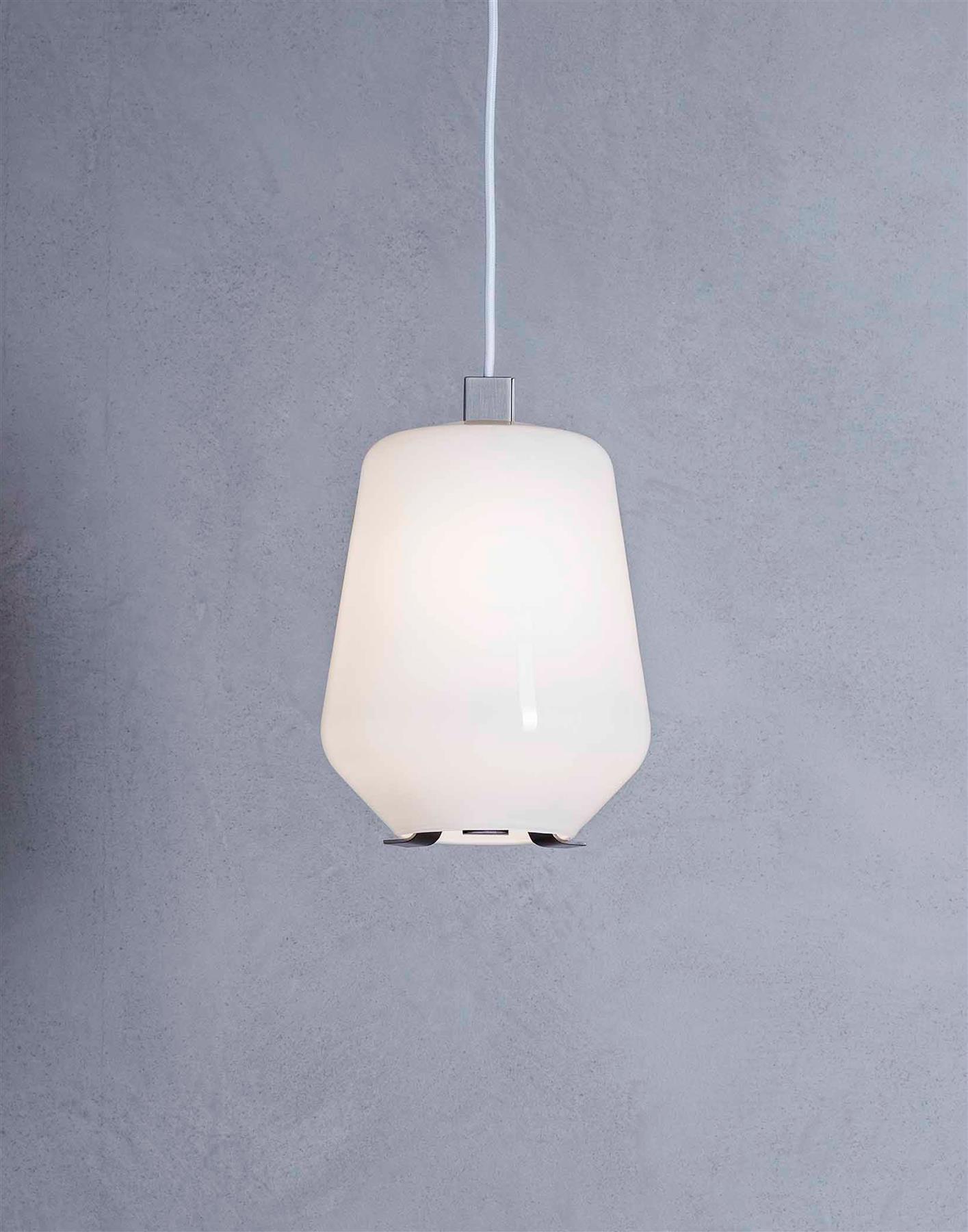 Prandina Luisa Pendant Small Chrome Glossy White None White Designer Pendant Lighting