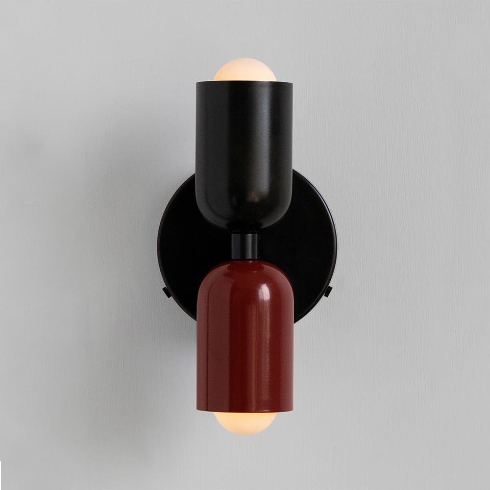 In Common With Up Down Wall Sconce Black Oxide Red Wall Lighting