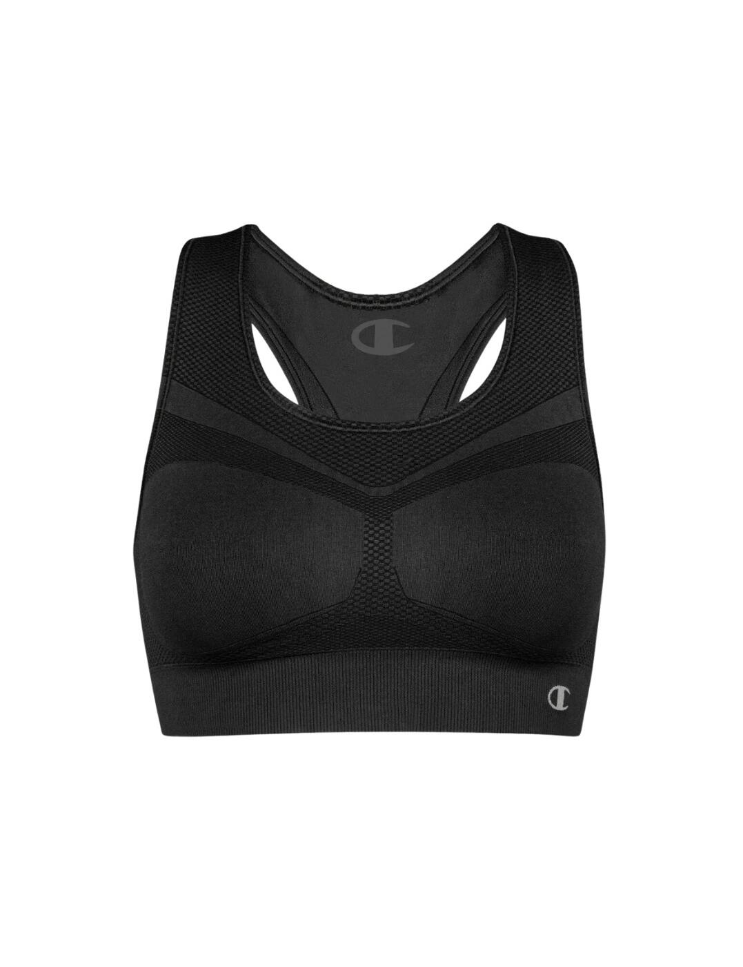 A new arrival to the Champion collection, the Freedom Crop Top combines the great support with on-trend designs to ensure comfort without compromising on style. Non-padded and non wired to give the best natural fit and comfort.  Lined and moulded for a rounded shape Non-padded for a natural look Non-wired Covered elastic neckline maintains a close fit and reduces bounce Breathable, moisture wicking fabric pulls moisture away from the skin for quicker evaporation Durable and abrasion resistant Fixed straps are not adjustable Racerback detail Pull over fit with no back fastening Composition: 95% Polyamide, 5% Elastane Listed in UK sizes  34313-63628-839053 Y083E Sports bra