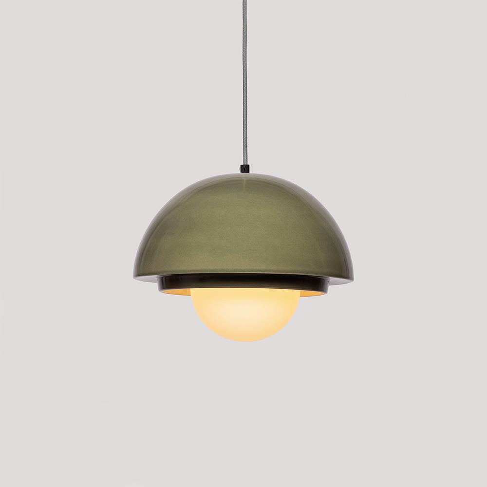 Patricia Lobo Gura Pendant Olive Green Designer Pendant Lighting