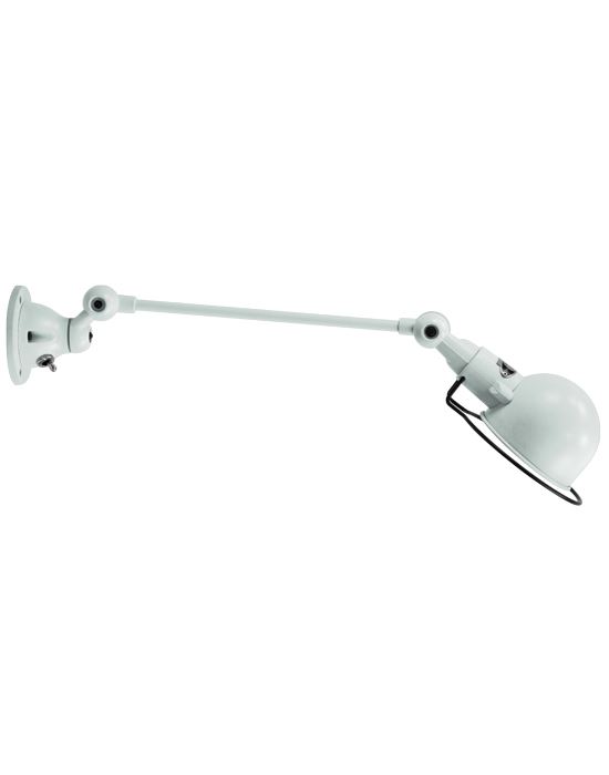 Jielde Signal One Arm Adjustable Wall Light White Gloss Hard Wired No Switch