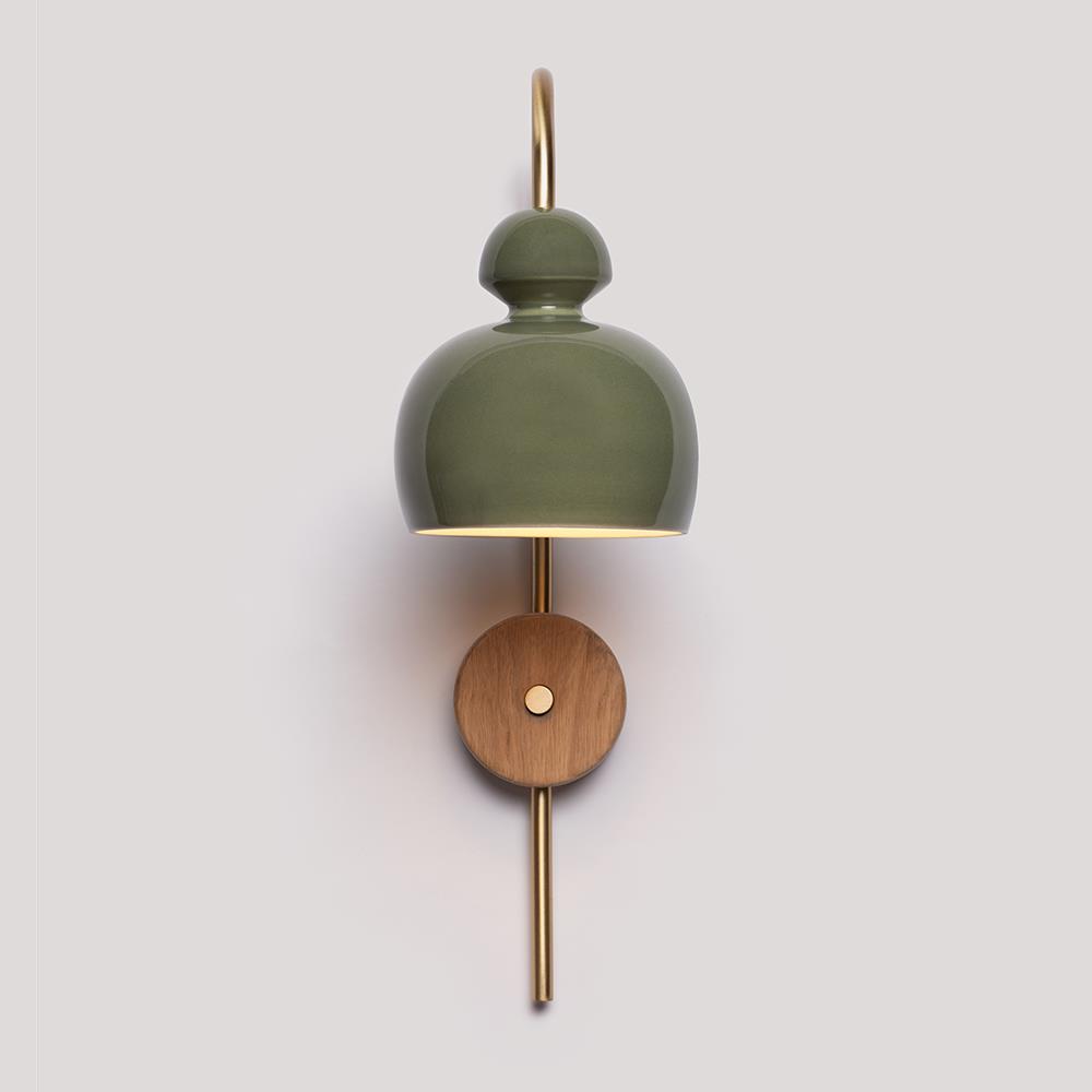 Mobo Wall Lamp Small Olive Green Hardwired