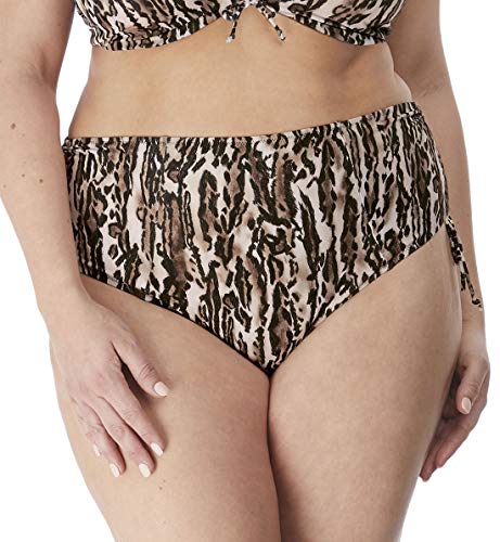 Let the Fierce swimwear collection from Elomi bring out your wild side with its captivating animal prints. These bikini briefs feature a high-rise waist and full rear coverage for a comfortable and secure experience. This piece has adjustable ties at the sides so that you can adapt the height of the leg cuts to your best fit. Match with other items from the Fierce range for a fully coordinated look.