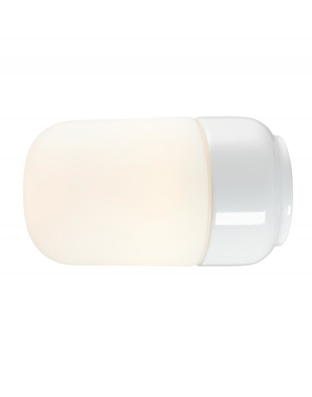 Ohm Wall Ceiling Light 170 White Opal