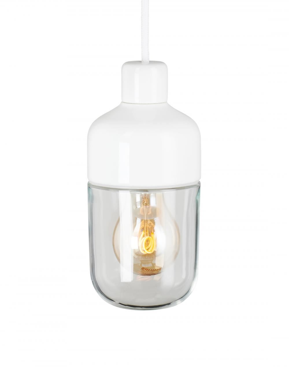 Ifo Electric Ohm Bathroom Pendant 215 Clear Glass White Base Bathroom Lighting Designer Pendant Lighting