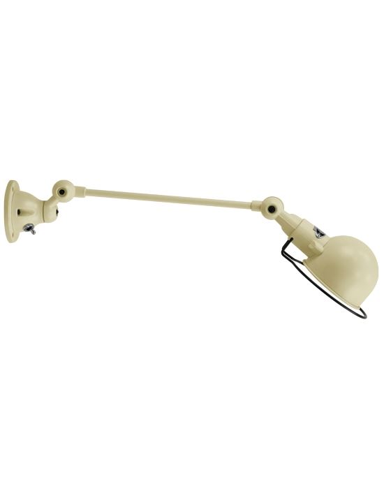 Jielde Signal One Arm Adjustable Wall Light Ivory Gloss Hard Wired No Switch