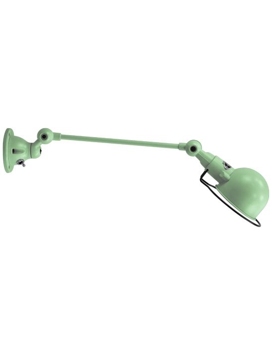 Jielde Signal One Arm Adjustable Wall Light Water Green Gloss Hard Wired No Switch