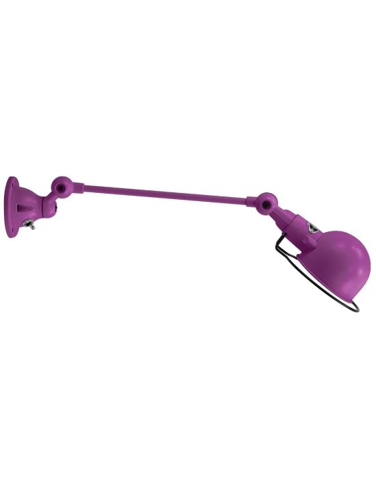 Jielde Signal One Arm Adjustable Wall Light Violet Fuchsia Gloss Hard Wired No Switch