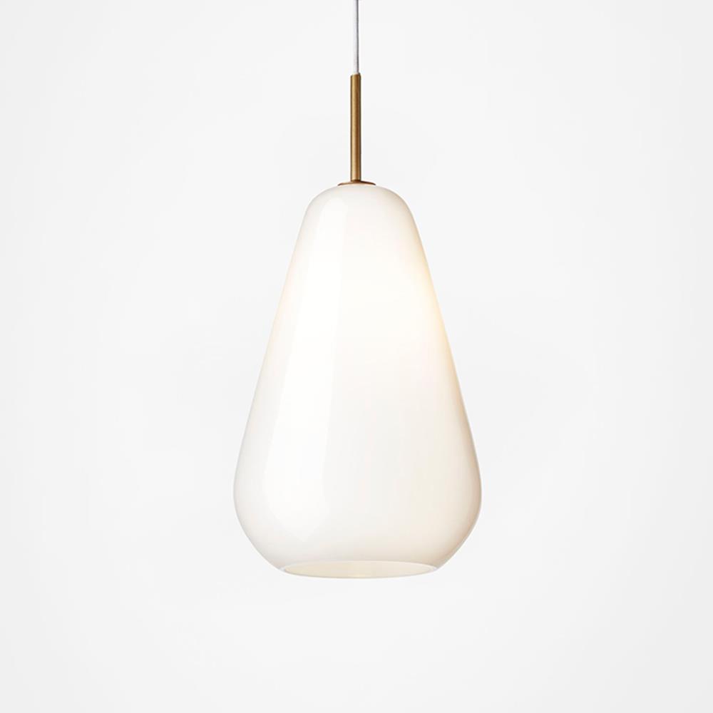 Anoli Pendant Light Medium Gold Opal White