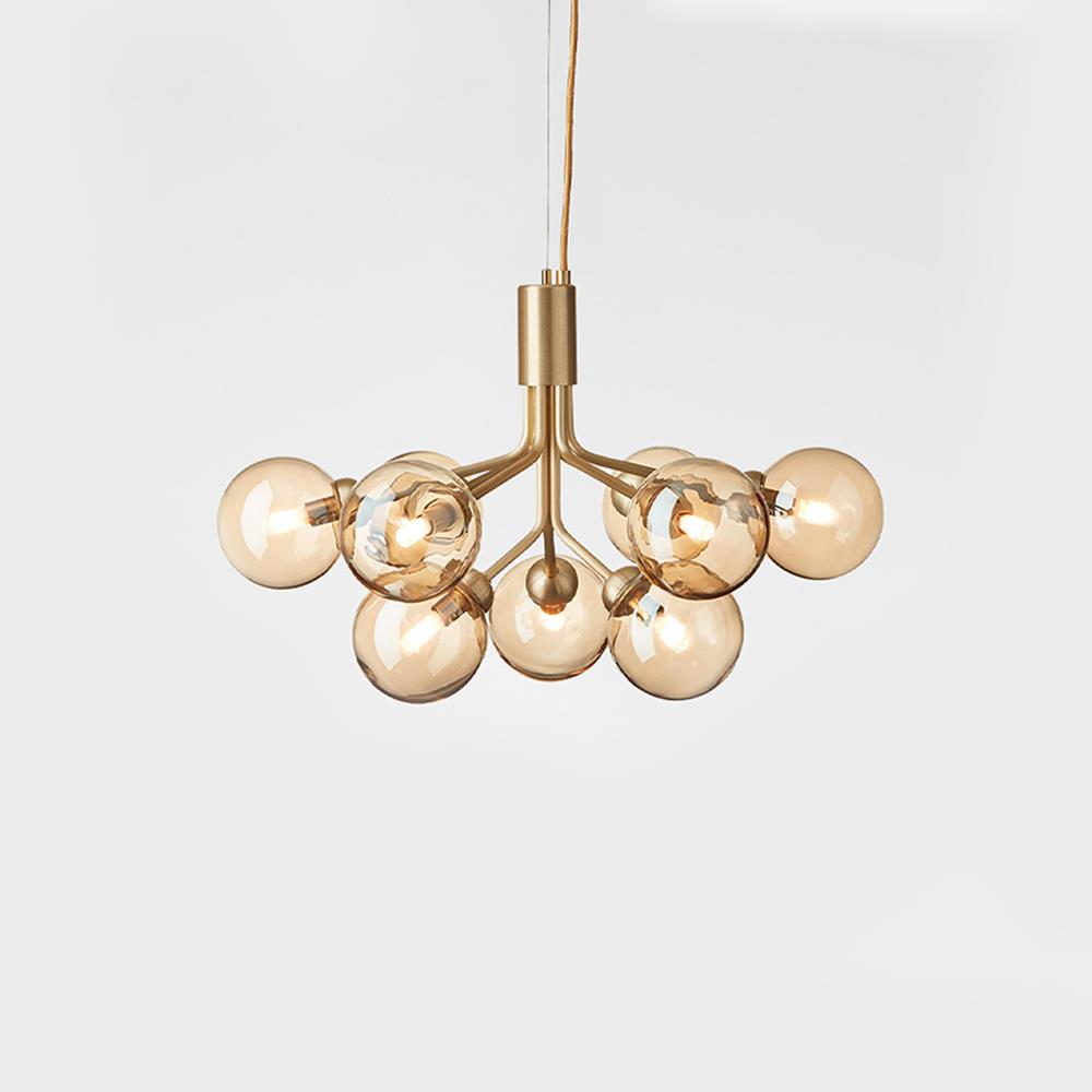 Apiales Chandelier Small Brushed Brass Gold