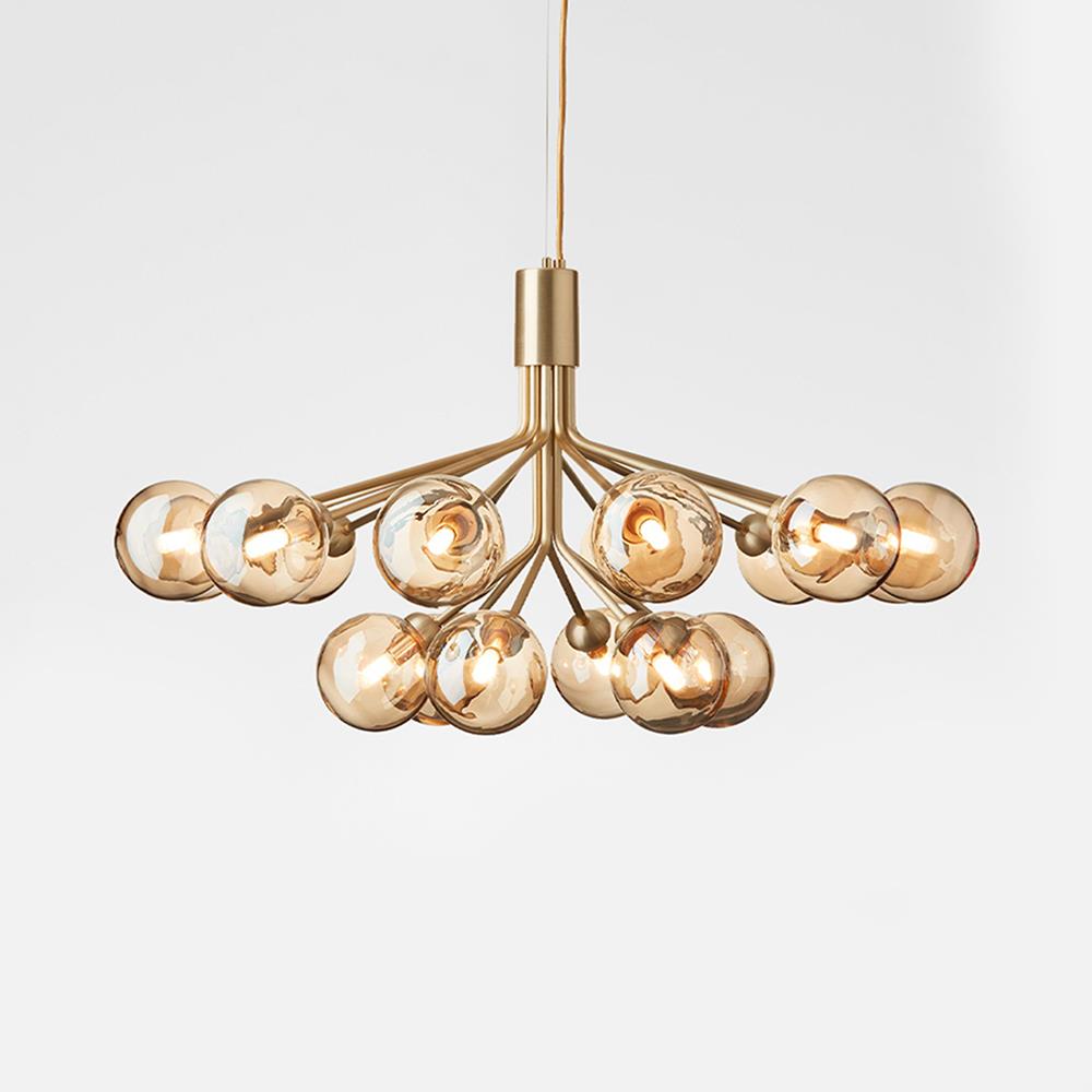 Apiales Chandelier Large Brushed Brass Gold