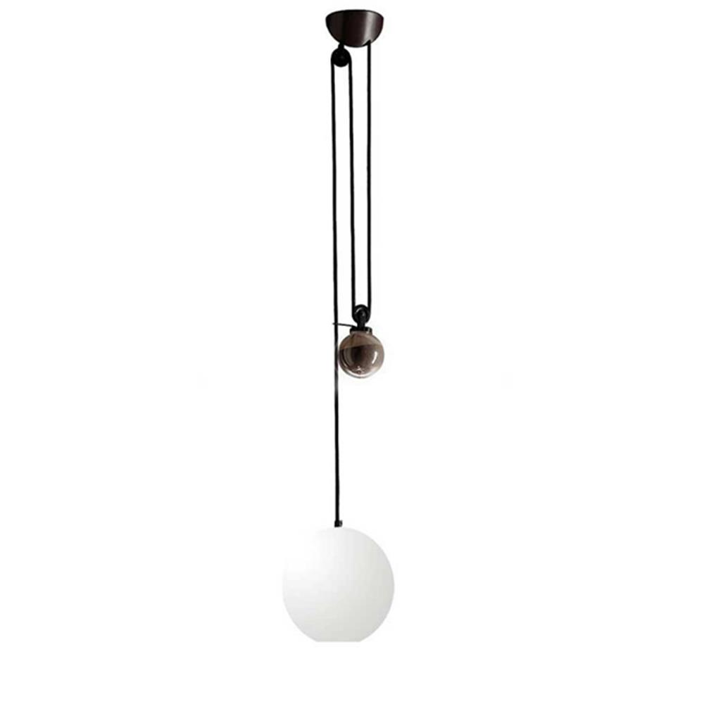 Artemide Aggregato Rise And Fall Pendant Aggregato Saliscendi 25cm Opal Globe Multi Designer Pendant Lighting