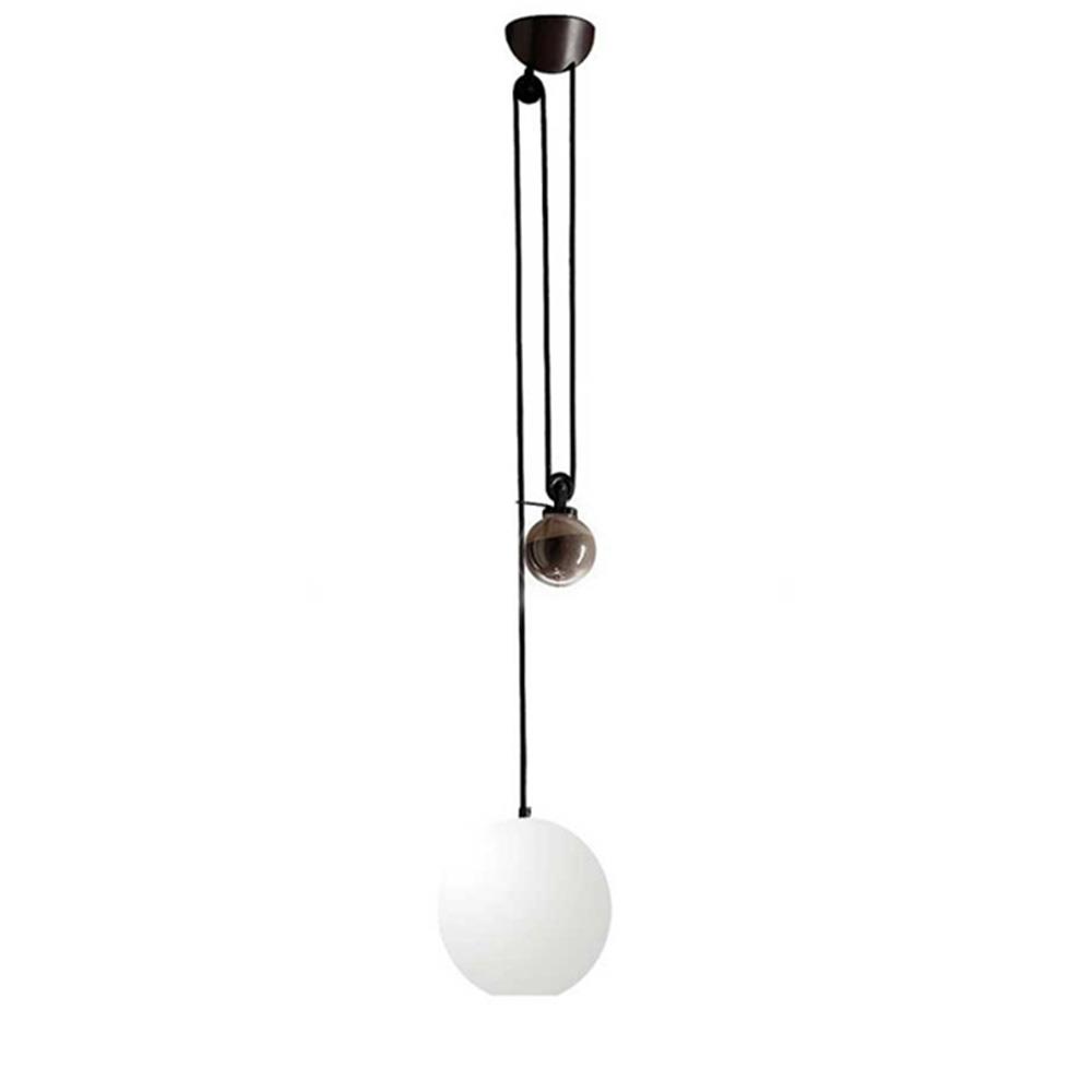 Artemide Aggregato Rise And Fall Pendant Aggregato Saliscendi 40cm Opal Globe Multi Designer Pendant Lighting