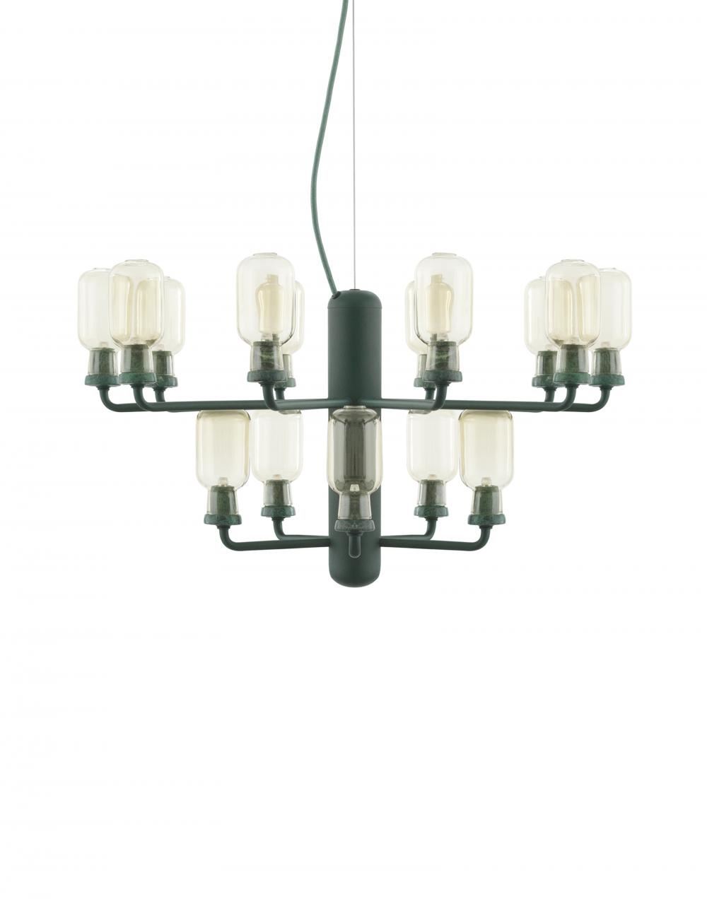 Amp Chandelier Small Gold Green