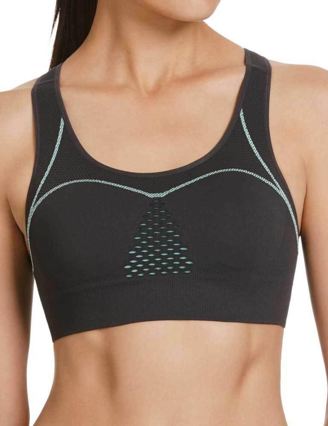 This seam-free flexible sports bra is from the Electrify range by Berlei. A double layer construction and integrated power zones offer added support as well as added cleavage. Lightly padded, removable cups create a natural-looking shape whilst still offering modesty. The mesh design delivers excellent ventilation to help keep you dry and cool. Fully adjustable straps offer a personalized fit. Pair with matching coordinates from the Electrify range to complete this look.  Seam free and flexible Double-layer construction Integrated power zones Added support Lightly padded cups Adjustable straps Natural-looking shape Excellent ventilation Matching coordinates available Composition: 70% Polyamide &pipe; 25% Polyester &pipe; 5% Elastane Listed in UK Sizes     43126-84404-1120956 YZ7P  Sports Bra