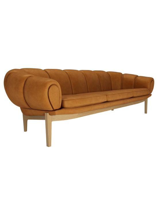 Croissant 3seater Sofa Fully Upholstered Leather