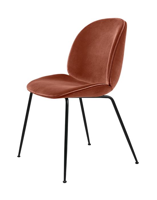 Beetle Dining Chair Conic Base Fully Upholstered Velvet
