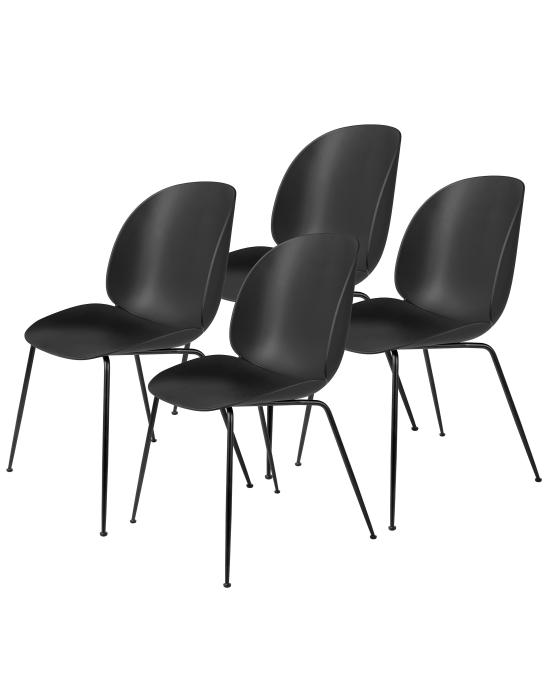 Beetle Dining Chair Conic Base Unupholstered Set Of 4