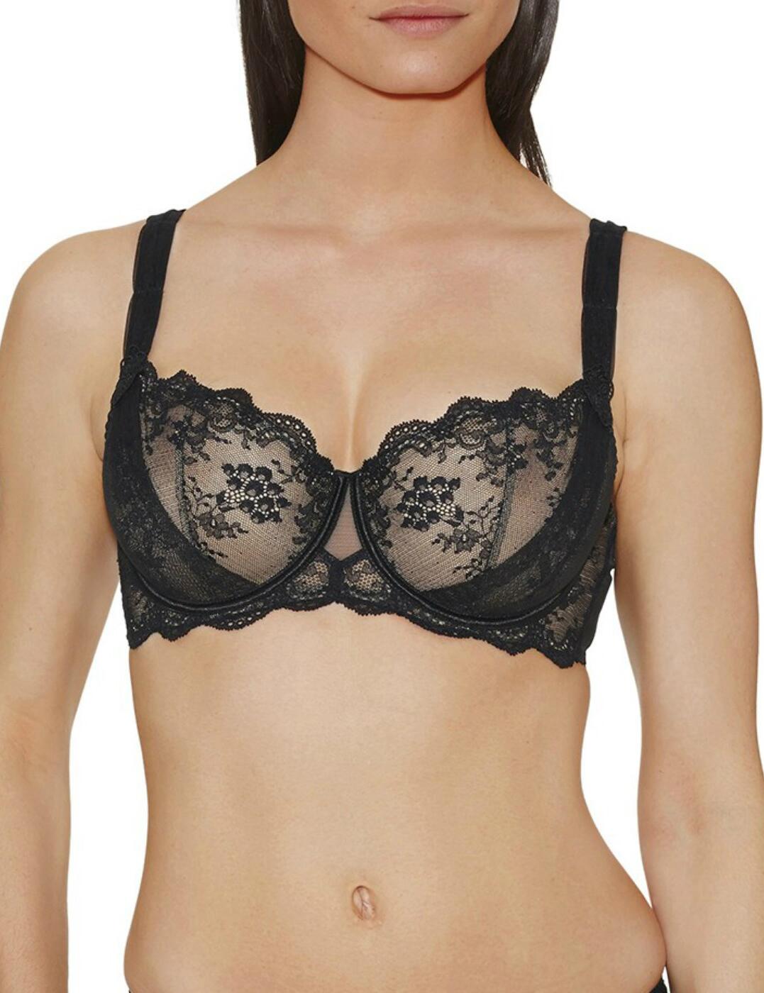 Renowned for high quality and innovative design, Aubade returns with the stunning new L'amour range! Offering a comfortable fit, this contemporary bra is adorned in luscious embroidery and lace styling, enchanted with a touch of class! This bra is underwired to offer great support and uplift, yet it is non-padded for a natural look and feel. Although the cups are non-moulded, this bra embraces a popular half-cup design, to show off cleavage and offer seriously sexy flair! Fastening at the back with hook and eye closure, this bra features adjustable straps to offer a unique and individual fit that can be adapted to suit your own body size and shape.  Chic and sexy design Comfortable fit Contemporary embroidery styling Underwired cups Non-padded and non-moulded design Fastens at the back with hook and eye fastening Adjustable straps Composition:- 94% Polyamide &pipe; 6% Elastane Listed in UK sizes  36074-66181-891989 DA14-2 Half Cup Bra