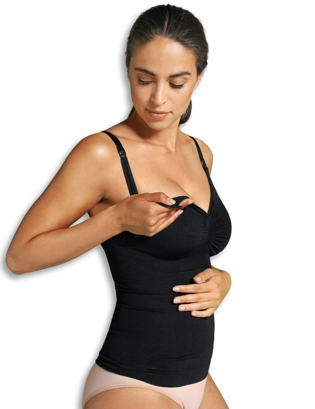Carriwell is committed to making you feel comfortable and secure during the maternity and breastfeeding period. This shaping nursing top offers great functionality and privacy when breastfeeding and features an easy one-handed release clasp. The seamless design allows you to wear this supportive top as a cami or underneath clothing for extra warmth. A gathered bust detail adds feminine detail and the supportive design shapes the bust and midriff.  Classic cami shape Easy one-handed nursing clip Gathered bust detail Supportive bust and midriff design Seamless Country of origin: China Composition: 87% Polyamide &pipe; 13% Elastane Listed in UK sizes  52217-94009-1231847 54.151-4 Shaping Nursing Top