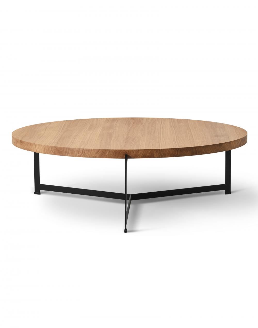 Plateau Coffee Side Table Oak Dia 35 X 45cm