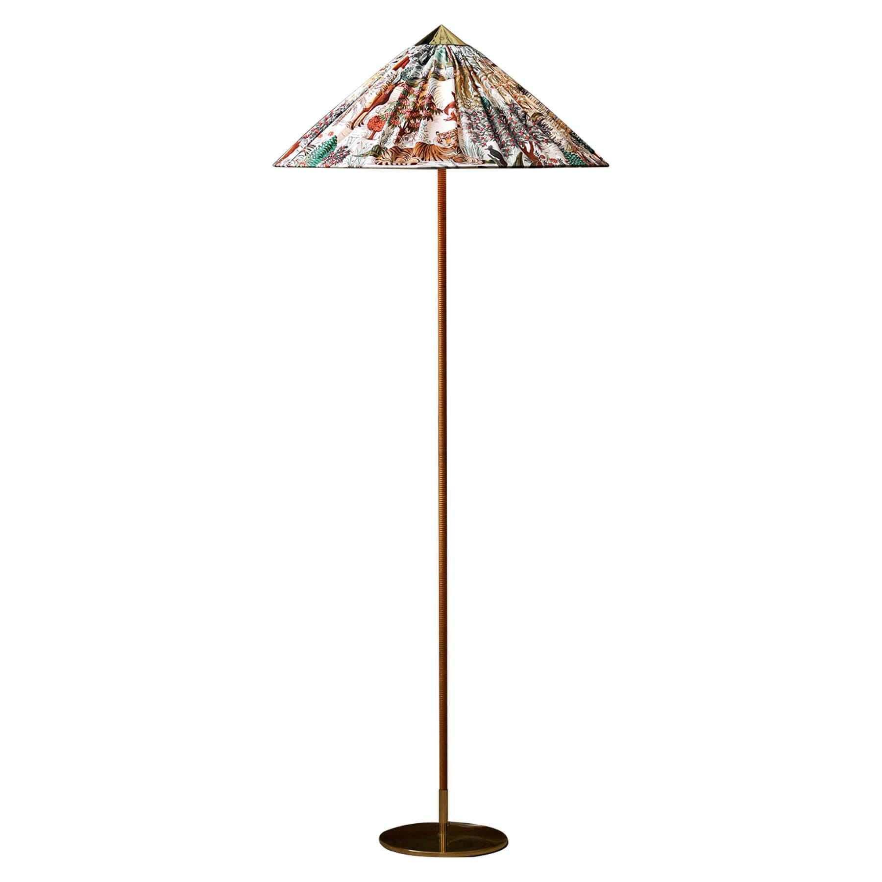 Gubi 9602 Floor Light With Pierre Frey Shade Limited Edition Floor Lighting Multi Designer Floor Lamp