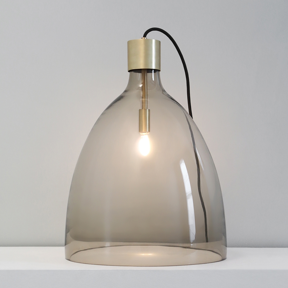 Bell Jar Table Light Large Dark Oxidized Olivin