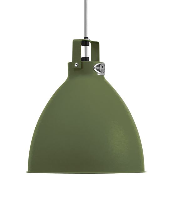 Medium Jielde Augustin Pendant Olive Gloss White Green Designer Pendant Lighting