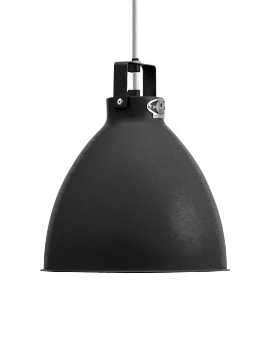 Medium Jielde Augustin Pendant Black Hammered Gloss White Designer Pendant Lighting