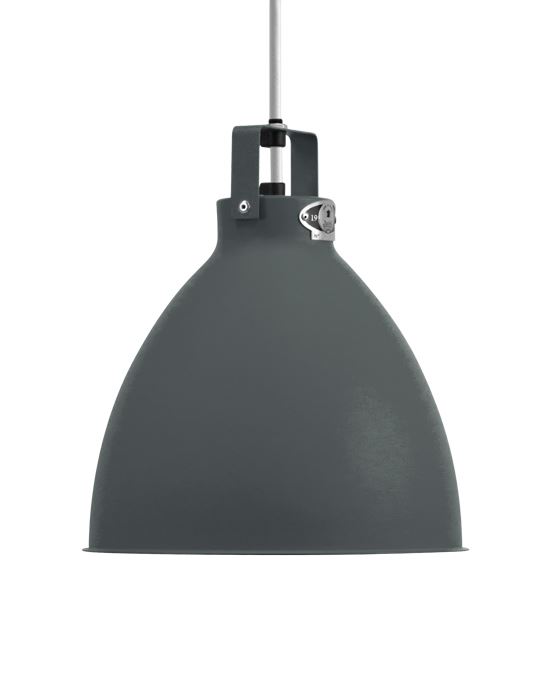 Medium Jielde Augustin Pendant Granite Grey Gloss Silver Grey Designer Pendant Lighting