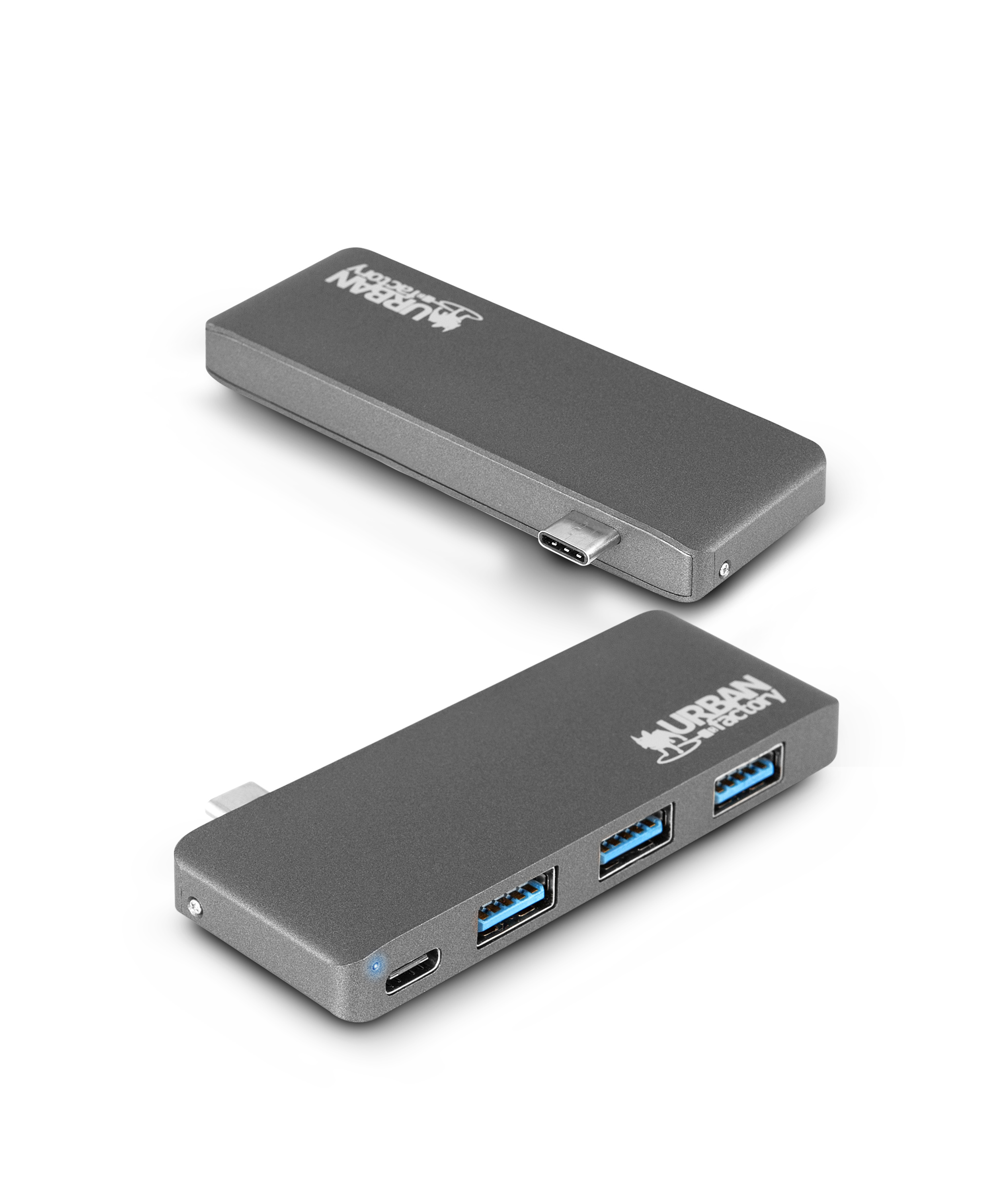 Urban Factory Hubee Hub 3.0: Input Usb-C, Output 1X Usb-C & 3X Usb 3.0