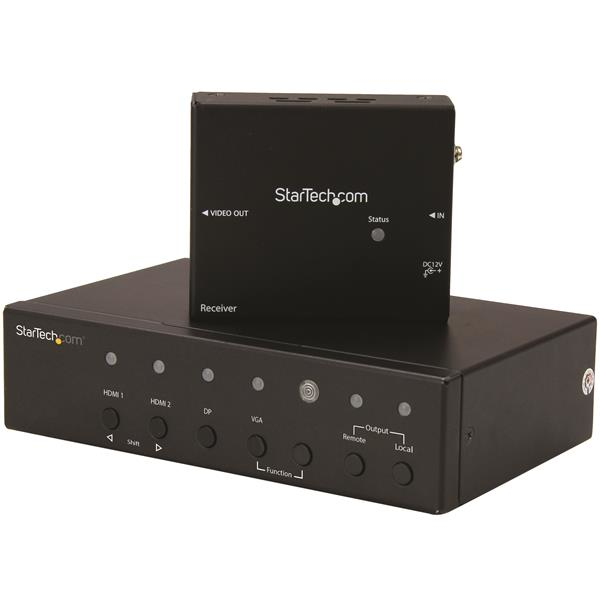 Startech.Com Multi-Input Hdbaset Extender With Built-In Switch - Displayport, Vga And Hdmi Over Cat5 Or Cat6 - Up To 4K