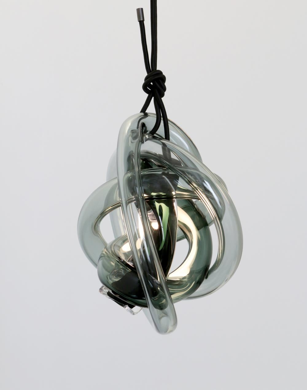 Sklo Wrap Pendant Dark Oxidized Transparent Smoke 30cm Clear Designer Pendant Lighting