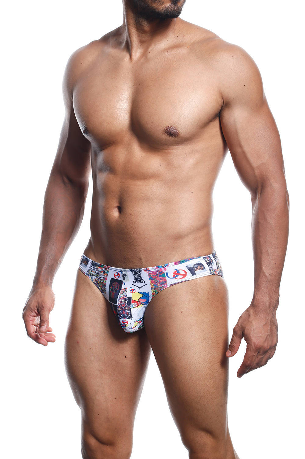 Shop sexy silky Joe Snyder Shining Bikini 01 Ltd Edition men's micro briefs. Great multicolour print male underwear slips – buy online. Ship worldwide