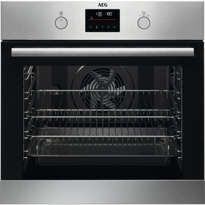 Aeg Bps355061m Steambake Built In Electric Single Oven Stainless Steel