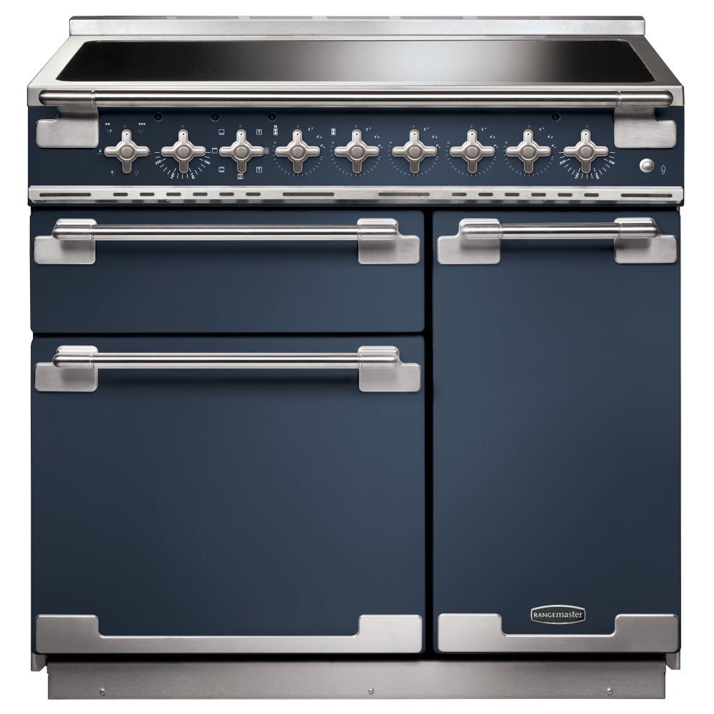 Aga Rangemaster Els90eisb 127190 Elise 90 Induction Range Cooker Stone Blue