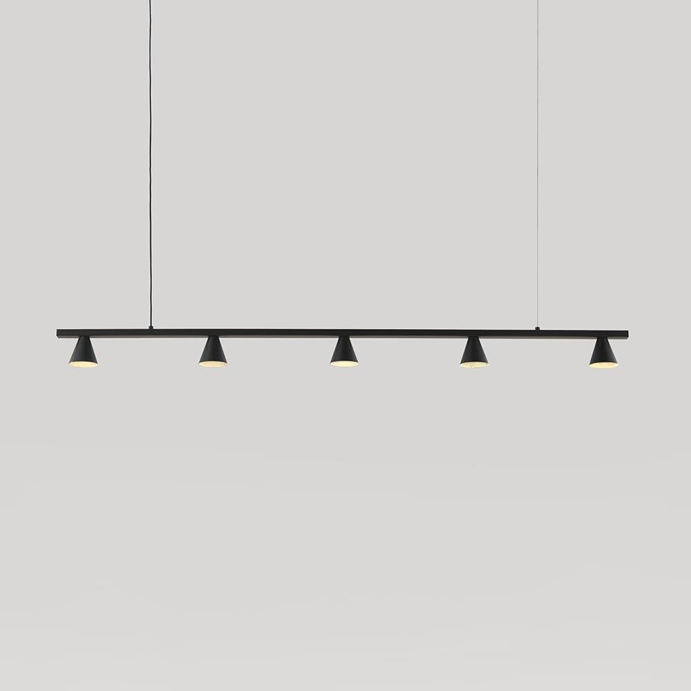 Aromas Lyb Linear Pendant Matt Black Designer Pendant Lighting