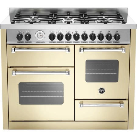 Bertazzoni Mas1106mfetcre 110cm Dual Fuel Range Cooker Matt Cream Exclusive Clearance Offer