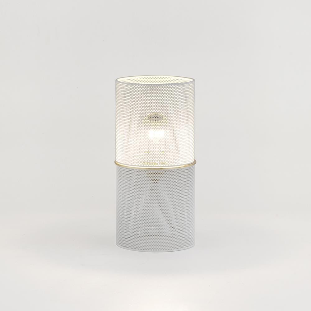 Fer Table Light Matt White With Gold Diffuser