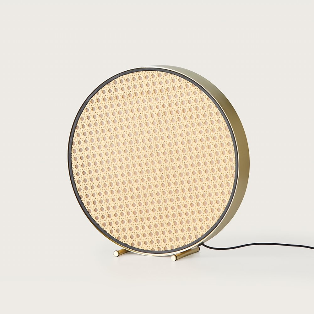 Tant Table Light Natural Rattan Matt Brass