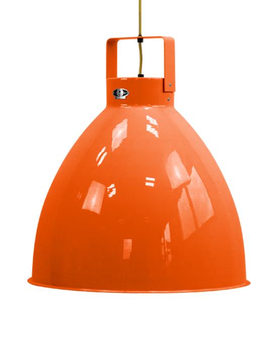 Extra Large Jielde Augustin Pendant Orange Gloss Silver Orange Designer Pendant Lighting
